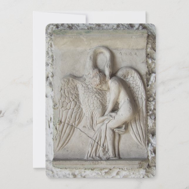 Cartão De Festividades Leda e o Cisne (Frente)