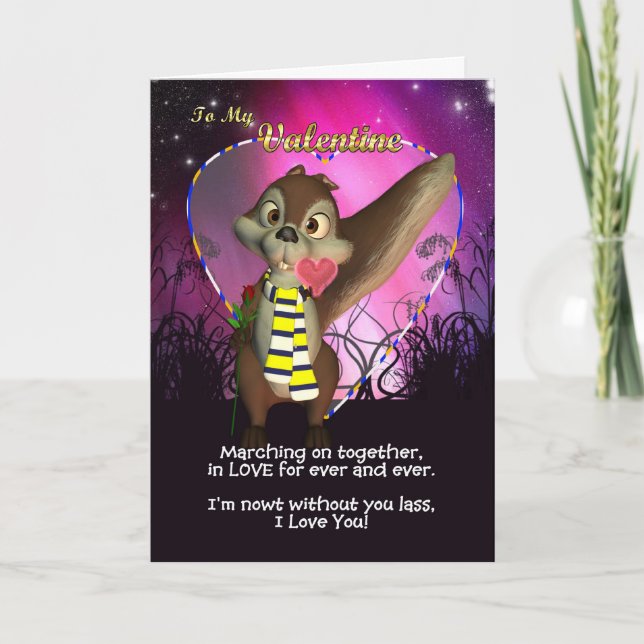 Cartão De Festividades Leeds Footbally Fan Valentine's Day Card Cute (Frente)