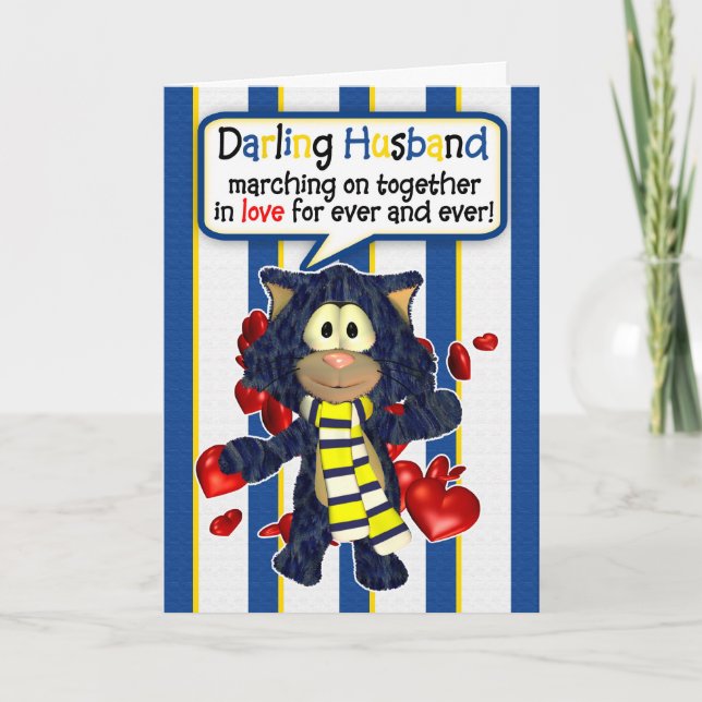 Cartão De Festividades Leeds United FC Fan Husband Valentine's Day Card (Frente)