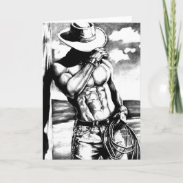 Cartão De Festividades legal desenho de arte masculina fina