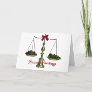 Cartão De Festividades Legal Scales Season's Greetings Card