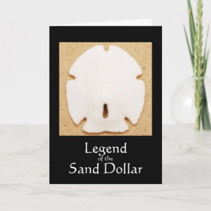 Cartão De Festividades Legenda da placa do dólar de areia