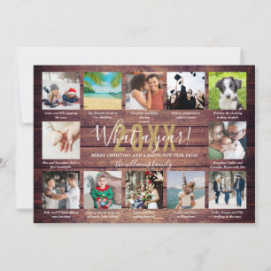 Cartão De Festividades Legendas de colagem de 12 fotos Que ano Madeira Rú