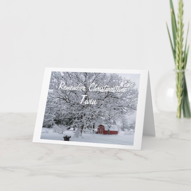 CARTÃO DE FESTIVIDADES LEMBRANDO MEU "GÊMEO" NO TEMPO DE NATAL (Frente)