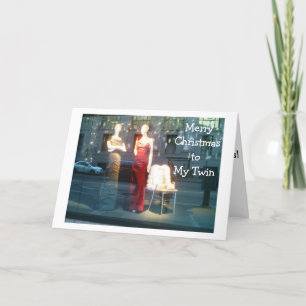 CARTÃO DE FESTIVIDADES LEMBRE-SE DO MEU GÊMEO NO NATAL.