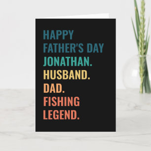 Cartão De Festividades Lenda da Pesca Personalizada Marido Dia dos Pais