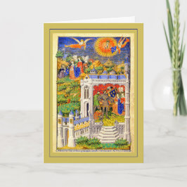 Cartão De Festividades Lenda do Fleur de Lis, Dourado francês