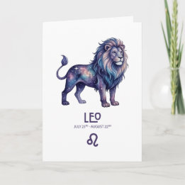 Cartão De Festividades Leo Birthday Card
