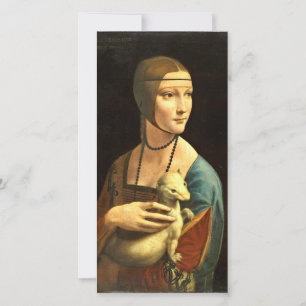 Cartão De Festividades Leonardo Da Vinci - A Dama Com Um Ermine
