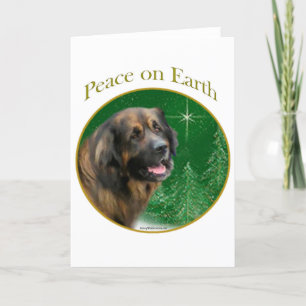 Cartão De Festividades Leonberger Peace