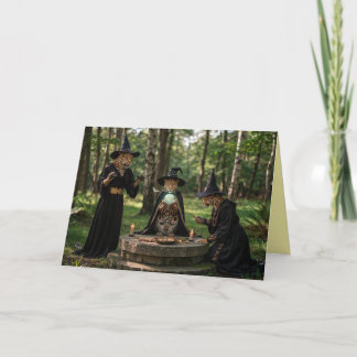 Cartão De Festividades Leopard Witch Halloween Card