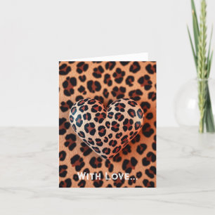 Cartão De Festividades Lepard Print Love