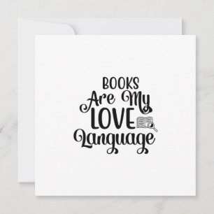 Cartão De Festividades Ler Livros De Arte É Minha Linguagem De Amor