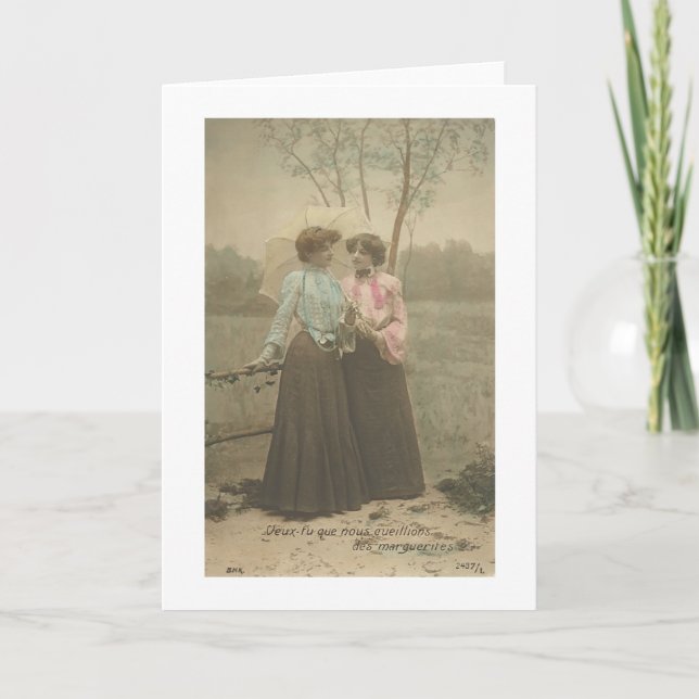 Cartão De Festividades Lesbian Postcard Valentine (Frente)