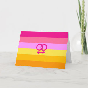 Cartão De Festividades Lésbica Dawn Pride WLW