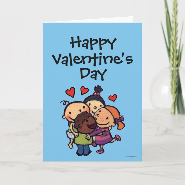 Cartão De Festividades Leslie Patricelli Group Hug with Friends (Frente)