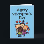 Cartão De Festividades Leslie Patricelli Group Hug with Friends<br><div class="desc">Four friends gather for a big group hug in this illustration from "Huggy Kissy" by Leslie Patricelli (published by Candlewick Press). One friend wears a pink dress and ribbons in her hair, while another wears a green shirt and blue jeans. Near the back of the group, a little face smiles...</div>