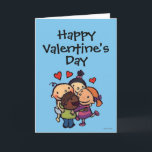 Cartão De Festividades Leslie Patricelli Group Hug with Friends<br><div class="desc">Four friends gather for a big group hug in this illustration from "Huggy Kissy" by Leslie Patricelli (published by Candlewick Press). One friend wears a pink dress and ribbons in her hair, while another wears a green shirt and blue jeans. Near the back of the group, a little face smiles...</div>