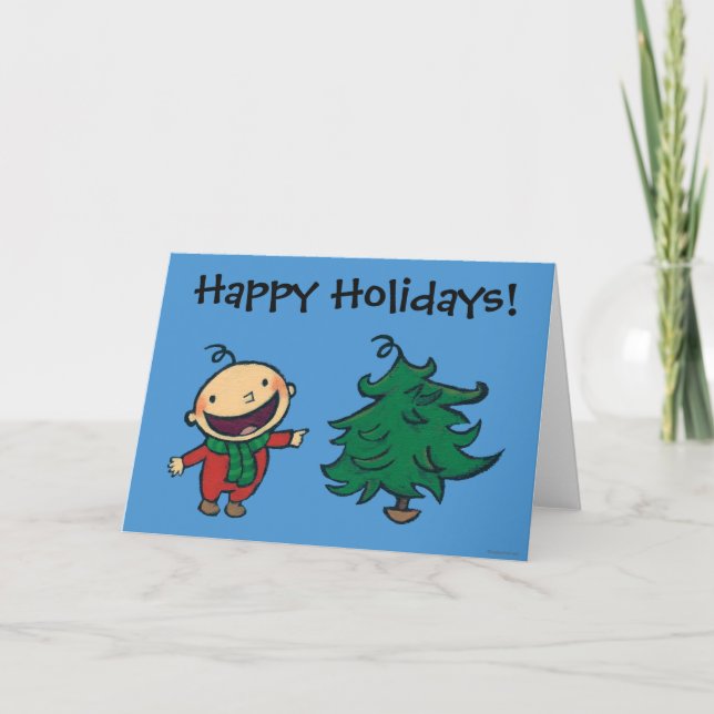 Cartão De Festividades Leslie Patricelli's Baby Chooses a Christmas Tree (Frente)