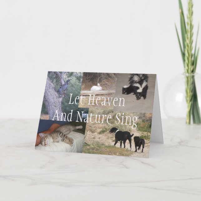 Cartão De Festividades Let Heaven And Nature Sing Christmas Card (Frente)