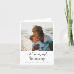 Cartão De Festividades Let Heaven And Nature Sing Script Modern Holiday