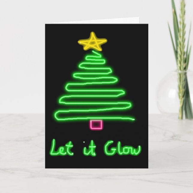 Cartão De Festividades Let it Glow (Frente)