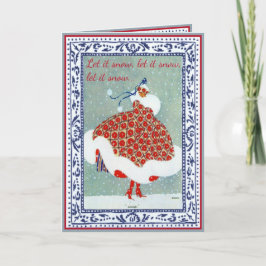 Cartão De Festividades Let It Snow Christmas Card