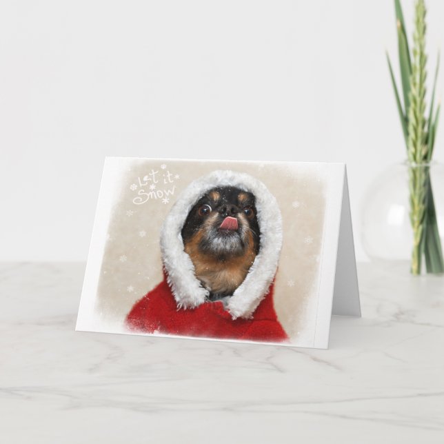 Cartão De Festividades Let It Snow Greeting Card (Frente)