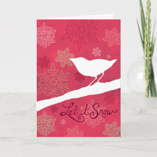 Cartão De Festividades Let it Snow holiday greeting card
