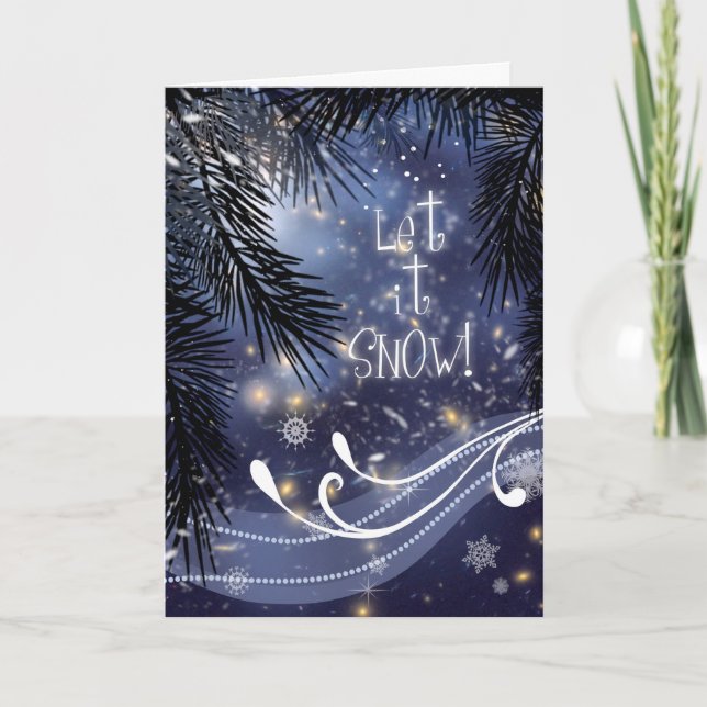 Cartão De Festividades Let It Snow - Hubble Space Telescope (Frente)