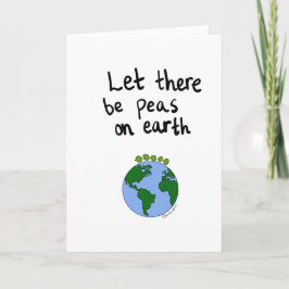 Cartão De Festividades Let there be peas on earth!