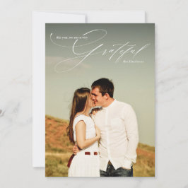 Cartão De Festividades Letra Branca Grata Caligrafia Foto Completa