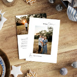 Cartão De Festividades Letra de Natal Moderna e Simples Branca e Foto<br><div class="desc">Apresentando nossa Simples design de Carta de Natal e Cartão de Férias de Natal Simples, em branco, onde a simplicidade encontra elegância com um toque de charme de Natal. Oferecendo uma estética branca e negra brilhante que traz um senso de sofisticação limpa para suas férias, fazer que seja uma escolha...</div>