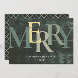 Cartão De Festividades Letra Maiúscula Feliz Verde Amarela