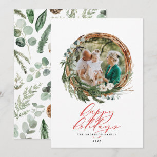 Cartão De Festividades Letra vermelha, elegante, com legenda,