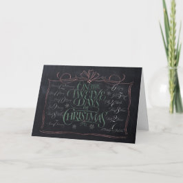 Cartão De Festividades Letreiros de quadro de chalface 12 dias de giz de 