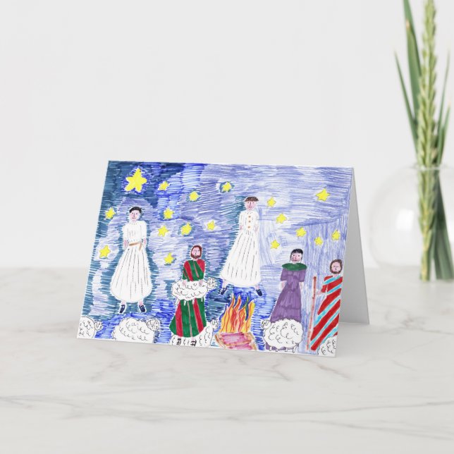 Cartão De Festividades Let's go to Bethlehem Christmas Card (Frente)