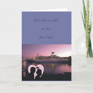 Cartão De Festividades Lets take a ride on the Love Boat