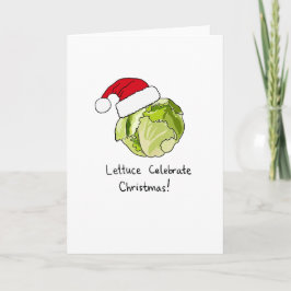 Cartão De Festividades Lettuce Celebrate Christmas! Holiday Card