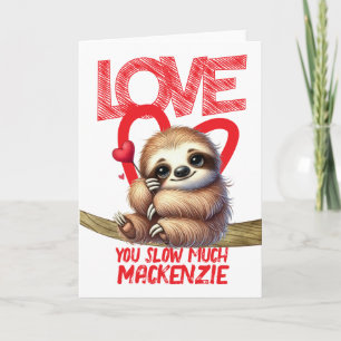 Cartão De Festividades Leve amor você lentamente Namorados personalizados