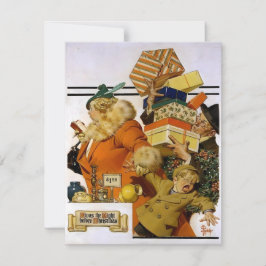 Cartão De Festividades Leyendecker Noite Antes do Natal
