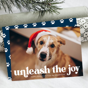 Cartão De Festividades Libertar a Alegria Foto de Cachorro Marinho