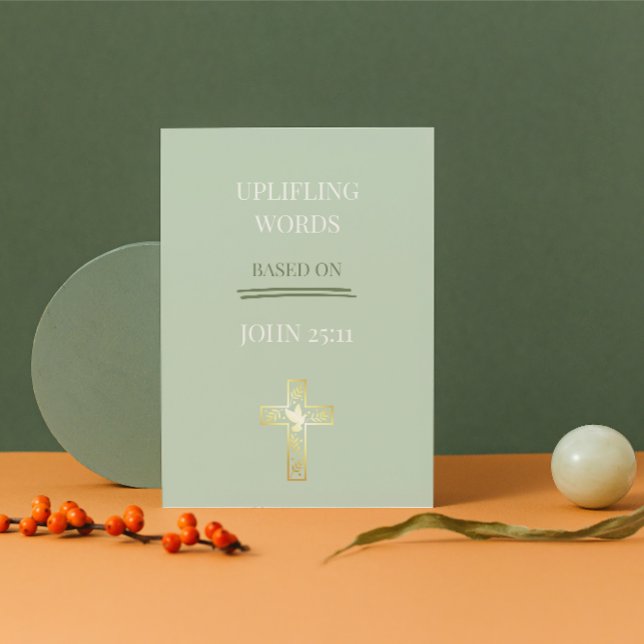 Cartão De Festividades Life Does Not End Here – John 25:11 Christian Card (He Is Alive — Share the Joy of Easter with Loved Ones)