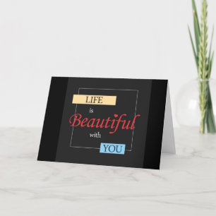 CARTÃO DE FESTIVIDADES **LIFE IS BEAUTIFUL WITH YOU** AT CHRISTMAS