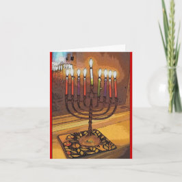 Cartão De Festividades Light amidst darkness Hanukkah notecard
