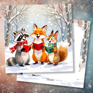 Cartão De Festividades Lil Forest Critters   Natal personalizado
