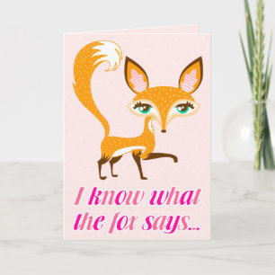 Cartão De Festividades Lil Foxie - "I Know What the Fox Says" Custom Card