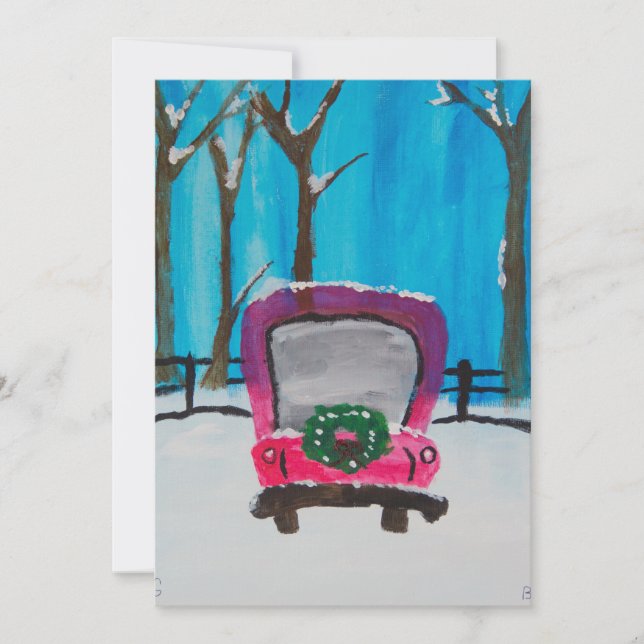 Cartão De Festividades Lil' Red Truck (Frente)