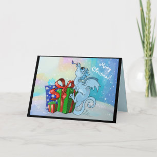 Cartão De Festividades lil Snowflake Dragon~Merry Christmas Holiday Cards