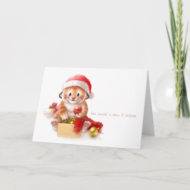 Cartão De Festividades lil tiger christmas card 2010 (Frente)